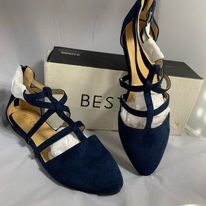 Beston NEW faux suede Strappy flats